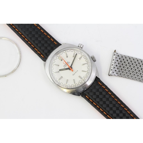 4 - RARE VINTAGE OMEGA CHRONOSTOP WHITE DIAL REFERENCE 145.009 CIRCA 1968, circular rare white dial with... 