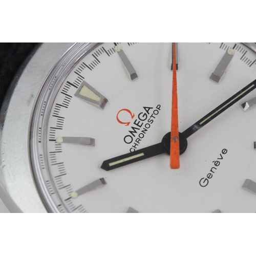 4 - RARE VINTAGE OMEGA CHRONOSTOP WHITE DIAL REFERENCE 145.009 CIRCA 1968, circular rare white dial with... 