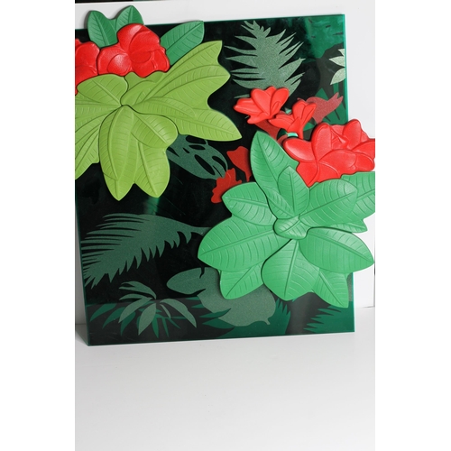 456 - ROLEX WALL MOUNTED JUNGLE FLOWERS RETAIL DISPLAY