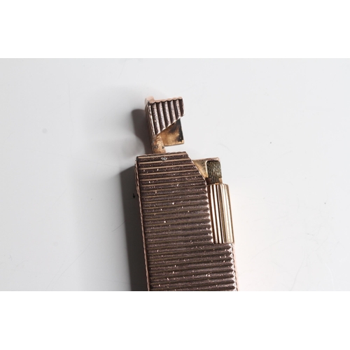 458 - Vintage Aldunil Dunhill Pairs Lighter, Rose gold plated, French marks and Import marks to base, work... 