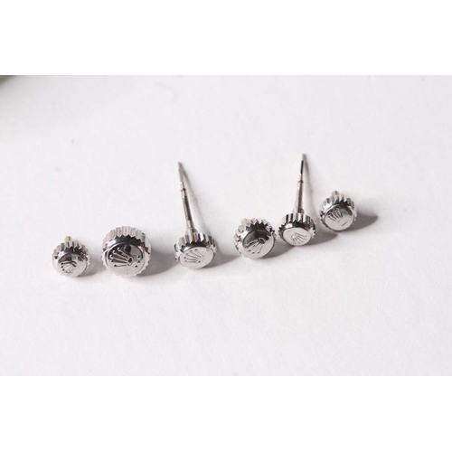 463 - 6x Rolex crowns, 2x with stems, 5mm / 5mm / 6mm / 5mm with stem / 6mm with stem / 7mm Coronet and Th... 