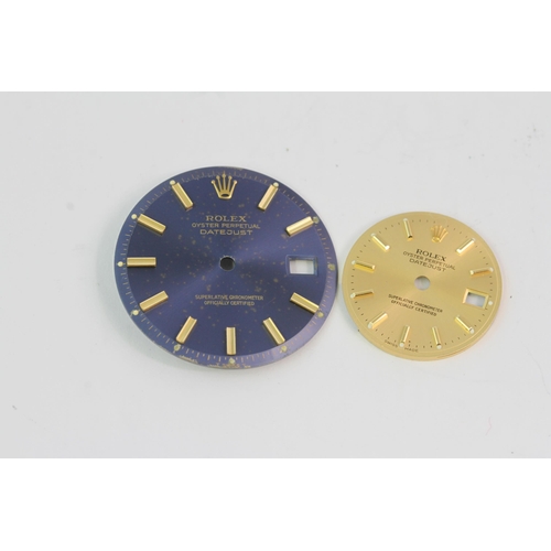 491 - ROLEX SUNBURST BLUE DIAL FOR DATEJUST WITH LADIES DATEJUST CHAMPAGNE DIAL