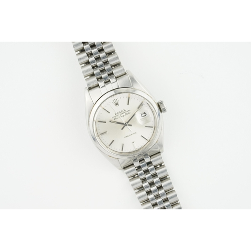 53 - ROLEX OYSTER PERPETUAL AIR-KING-DATE PRECISION W/ BOX & GUARANTEE REF. 5700, circular silver dial wi... 