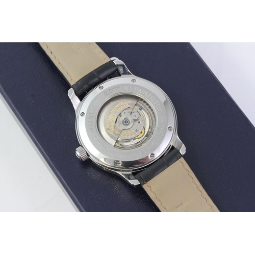 6 - REVUE THOMMEN POINTER DATE AUTOMATIC WITH BOX AND PAPERS 2009, circular silver dial with applied hou... 