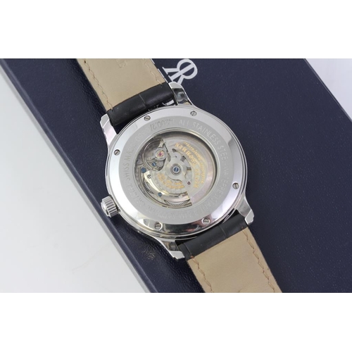 6 - REVUE THOMMEN POINTER DATE AUTOMATIC WITH BOX AND PAPERS 2009, circular silver dial with applied hou... 