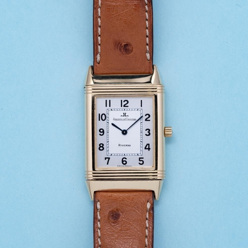 64 - JAEGER-LECOULTRE REVERSO 18CT GOLD MEDIUM SIZE, 250.1.86, CIRCA. 1998 BOX & PAPERS, 23MM CASE, recta... 