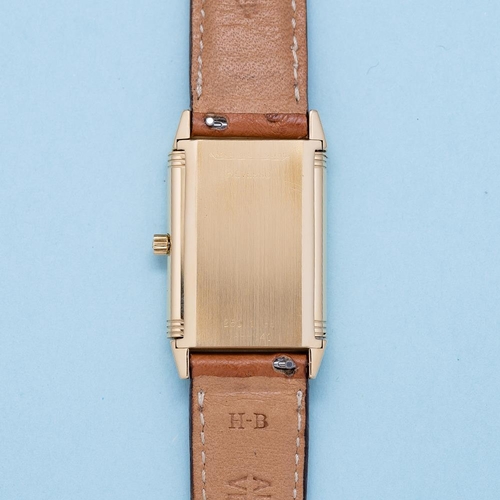 64 - JAEGER-LECOULTRE REVERSO 18CT GOLD MEDIUM SIZE, 250.1.86, CIRCA. 1998 BOX & PAPERS, 23MM CASE, recta... 