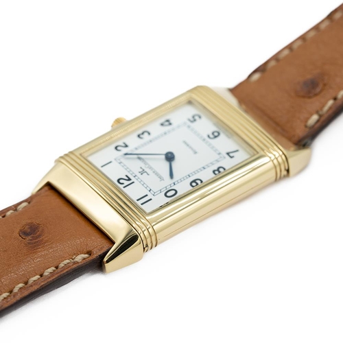 64 - JAEGER-LECOULTRE REVERSO 18CT GOLD MEDIUM SIZE, 250.1.86, CIRCA. 1998 BOX & PAPERS, 23MM CASE, recta... 