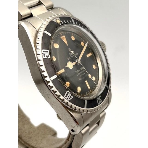 71 - TUDOR 7928 SUBMARINER 1964 GILT DIAL, Original Tudor black gilt dial in a stainless steel case with ... 