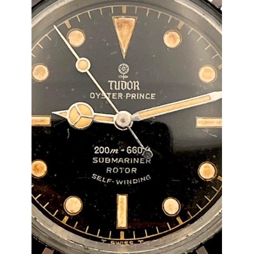 71 - TUDOR 7928 SUBMARINER 1964 GILT DIAL, Original Tudor black gilt dial in a stainless steel case with ... 