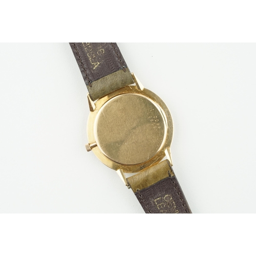 73 - UNIVERSAL GENEVE 18CT ROSE GOLD ULTRA THIN WRISTWATCH, circular silver dial with gold applied hour m... 