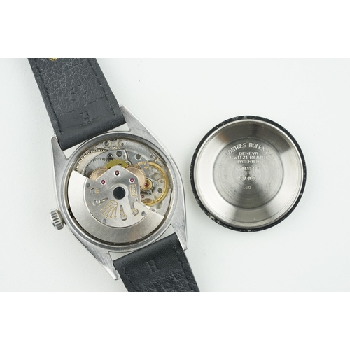 82 - ROLEX OYSTER PERPETUAL AIR-KING-DATE SUPER PRECISION WRISTWATCH REF. 5700 CIRCA 1959, circular patin... 