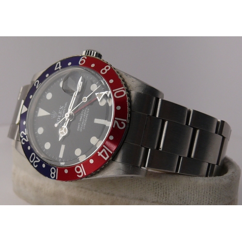 98 - VINTAGE ROLEX GMT MASTER 'PEPSI' REFERENCE 6542 CIRCA 1958, circular black professionally restored d... 