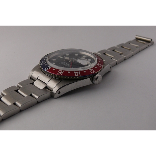 98 - VINTAGE ROLEX GMT MASTER 'PEPSI' REFERENCE 6542 CIRCA 1958, circular black professionally restored d... 