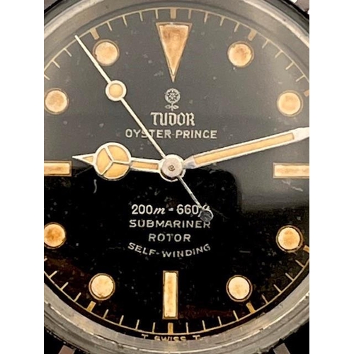 118 - TUDOR 7928 SUBMARINER 1964 GILT DIAL, Original Tudor black gilt dial in a stainless steel case with ... 