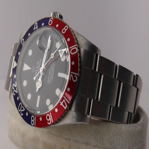 121 - VINTAGE ROLEX GMT MASTER 'PEPSI' REFERENCE 6542 CIRCA 1958, circular black professionally restored d... 