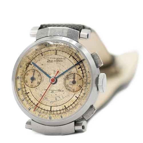 141 - GENTLEMAN'S ZAIS WATCH CHRONOGRAPH HINGED LUGS CHRONOGRAPH, LANDERON 13, CIRCA. 1930S, 32.5MM CASE, ... 