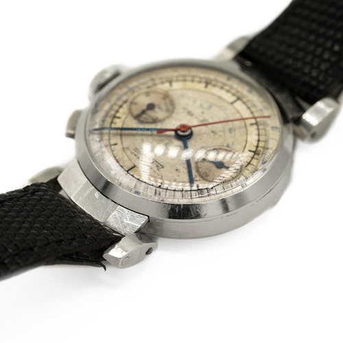 141 - GENTLEMAN'S ZAIS WATCH CHRONOGRAPH HINGED LUGS CHRONOGRAPH, LANDERON 13, CIRCA. 1930S, 32.5MM CASE, ... 