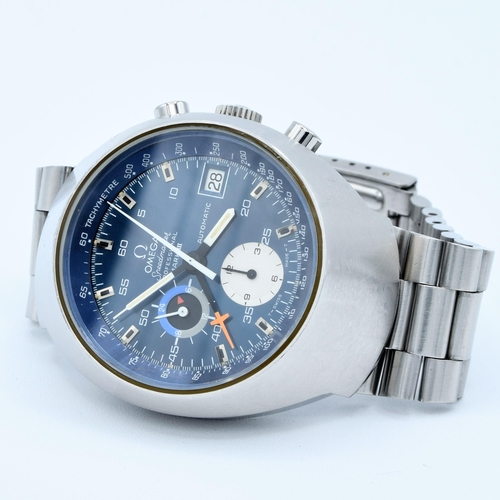 159 - OMEGA SPEEDMASTER MK3 AUTOMATIC CHRONOGRAPH MODEL 176.002 WITH STUNNING ELECTRIC BLUE DIAL IN STAINL... 