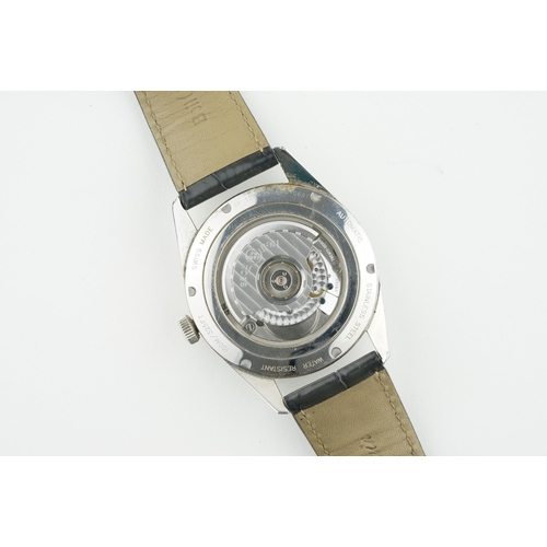 189 - BELL & ROSS AUTOMATIC DATE WRISTWATCH, circular silver dial with arabic numeral hour markers and han... 