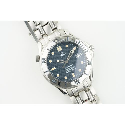 198 - OMEGA SEAMASTER 300 AUTOMATIC WRISTWATCH W/ GUARANTEE CARD REF. 2532.80.00, circular wave dial with ... 