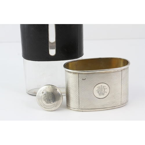 354 - ASPREY SILVER FLASK