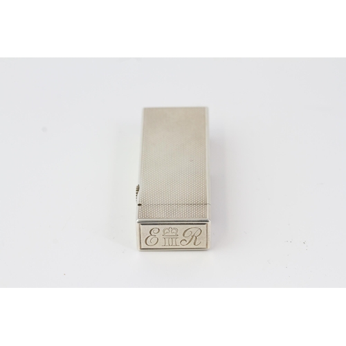 361 - RARE CIRCA 1977 ROYAL JUBILEE SILVER DUNHILL LIGHTER WITH BOX, Hallmarked silver, stamped No.4, with... 