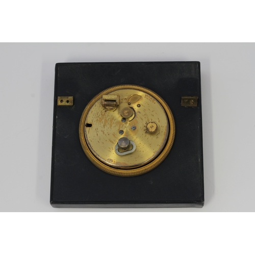 366 - Rare Luxor - Asprey Travel Clock ( Double Signed ) - Leather. Comes with its Original Leather Case -... 