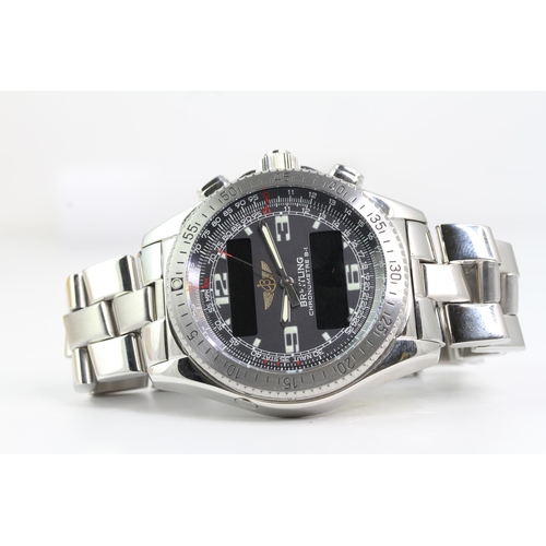 404 - *PRIVATE COLLECTION* BREITLING B-1 BOX AND PAPERS 2004 REFERENCE A78362, circular grey dial with bat... 