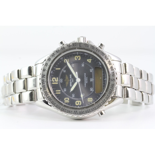 420 - *PRIVATE COLLECTION* BREITLING INTRUDER REVEIL REFERENCE A51035, circular sunburst grey dial with ar... 