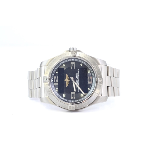 423 - *PRIVATE COLLECTION* BREITLING AEROSPACE AVANTAGE WITH BOX REFERENCE E79362, circular black striped ... 