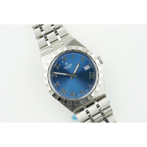 93 - TUDOR ROYAL AUTOMATIC DATE BLUE DIAL BRAND NEW UNWORN W/ BOX & GUARANTEE REF. 28500 CIRCA 2022, circ... 