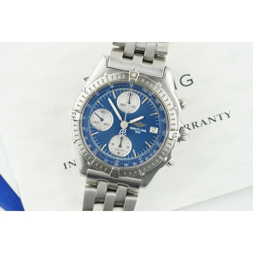 99 - BREITLING CHRONOMAT AUTOMATIC CHRONOGRAPH W/ BOX & GUARANTEE PAPERS REF. A13048 CIRCA 1994, circular... 