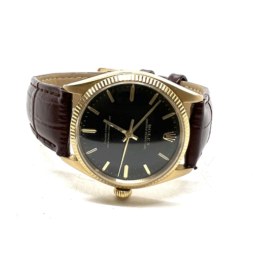 54 - Vintage 1967 18ct gold Rolex oyster perpetual reference 6567 wrist watch . Set in solid 18 carat gol... 