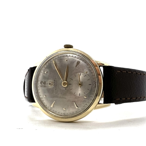 55 - VINTAGE 14 CT GOLD AUTOMATIC OMEGA BUMPER  GENTLEMAN'S WRISTWATCH. Signed omega automatic on the dia... 