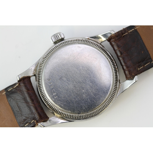 75 - VINTAGE OYSTER WATCH CO SPORT AQUA, circular cream dial with baton and arabic numeral hour markers, ... 