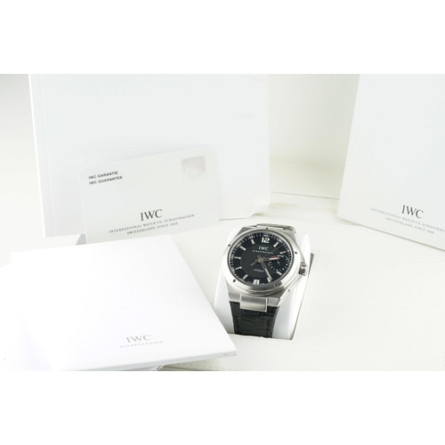 52 - IWC SCHAFFHAUSEN INGENIEUR AUTOMATIC POWER RESERVE WRISTWATCH REF. IW500501 CIRCA 2011, circular bla... 