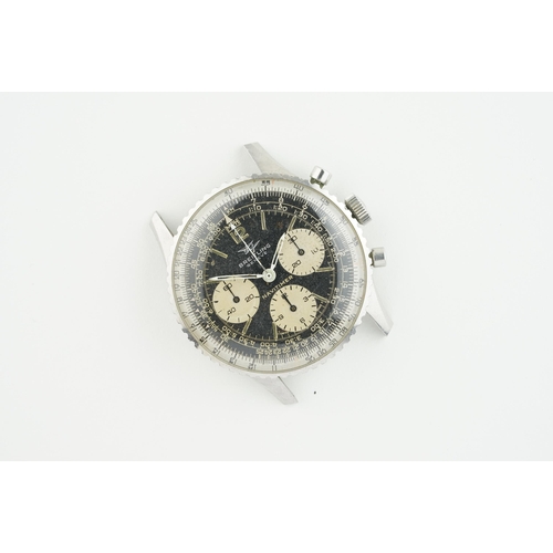 64 - BREITLING NAVITIMER TWIN PLANE CHRONOGRAPH WRISTWATCH REF. 806, circular black triple register dial ... 