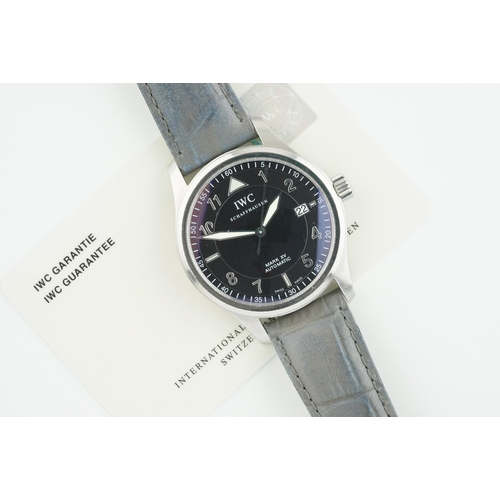 93 - IWC SCHAFFHAUSEN PILOT MARK XV W/ GUARANTEE CARD REF. IW325311, circular black dial with hour marker... 