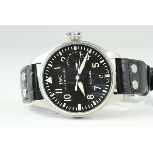 22 - IWC BIG PILOT AUTOMATIC BOX AND PAPERS REFERENCE IWC500401, circular black dial with baton and arabi... 