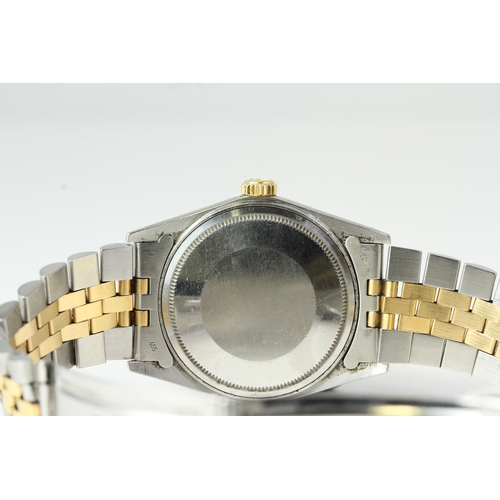 73 - GENTLEMEN'S ROLEX OYSTER PERPETUAL DATEJUST REFERENCE 16013 CIRCA 1987, champagne diamond dot dial, ... 