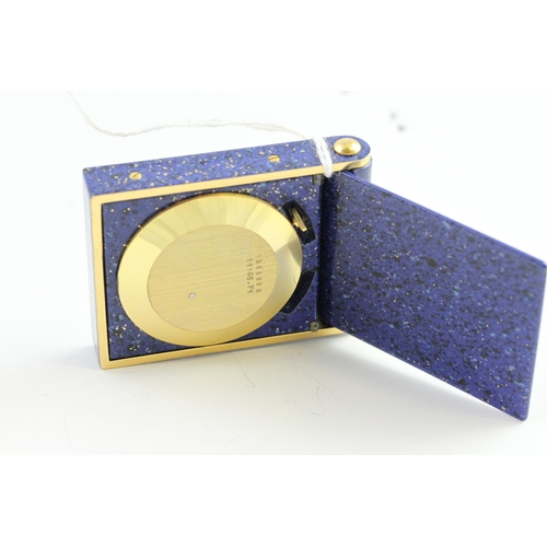 76 - JLC x Gubelin Travel Alarm A/F (Missing Crown) / Lapis Case