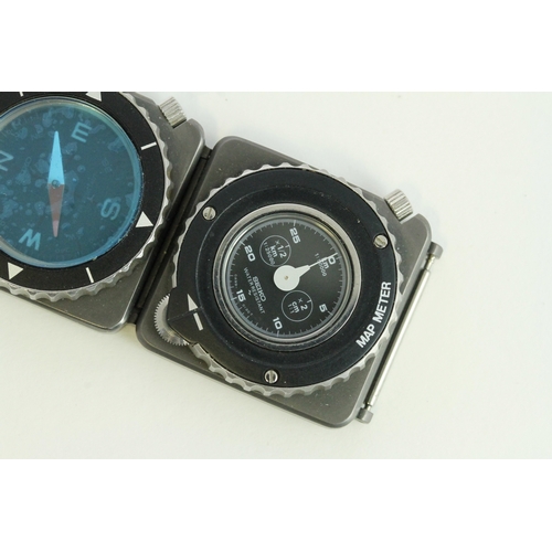 68 - VERY RARE SEIKO FIELD MASTER COMPASS WATCH REFERENCE 2021-0080, three titanium cases attached by fix... 