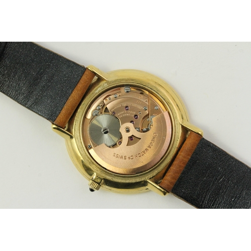 101 - OMEGA DE VILLE AUTOMATIC WRISTWATCH CIRCA 1973, circular champagne stripe dial with baton hour marke... 