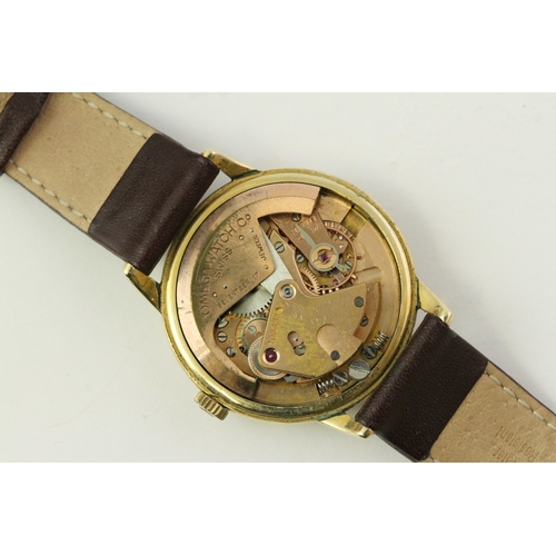 15 - VINTAGE OMEGA BUMPER AUTOMATIC GOLD FILLED CIRCA 1944, circular white dial with roman numeral hour m... 