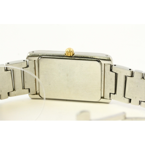 214 - MAURICE LACROIX  DRESS WATCH, REFERENCE 89746, rectangular dial, Roman numerals, bi colour case and ... 