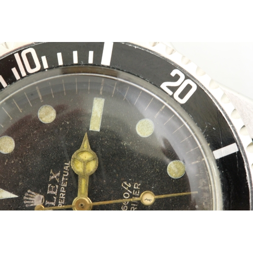 23 - ROLEX SUBMARINER 5513 POINTED CROWN GUARDS CIRCA 1963, circular black dial with dot hour markers, gi... 