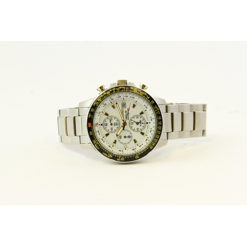 248 - *TO BE SOLD WITHOUT RESERVE* SEIKO SOLAR CHRONOGRAPH BOX AND PAPERS, 45mm, currently running.