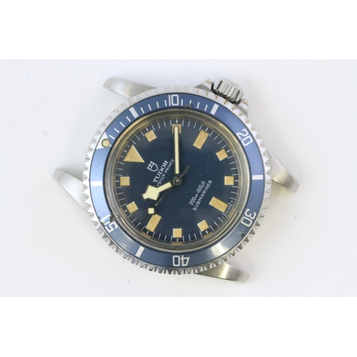 30 - VERY RARE TUDOR SUBMARINER MARINE NATIONALE REF 94010 CIRCA 1978, circular blue dial with patina hou... 