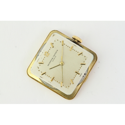 331 - VINTAGE 18CT VACHERON & CONSTANTIN DRESS WATCH,  square dial with baton and dot markers, heavy 18ct ... 